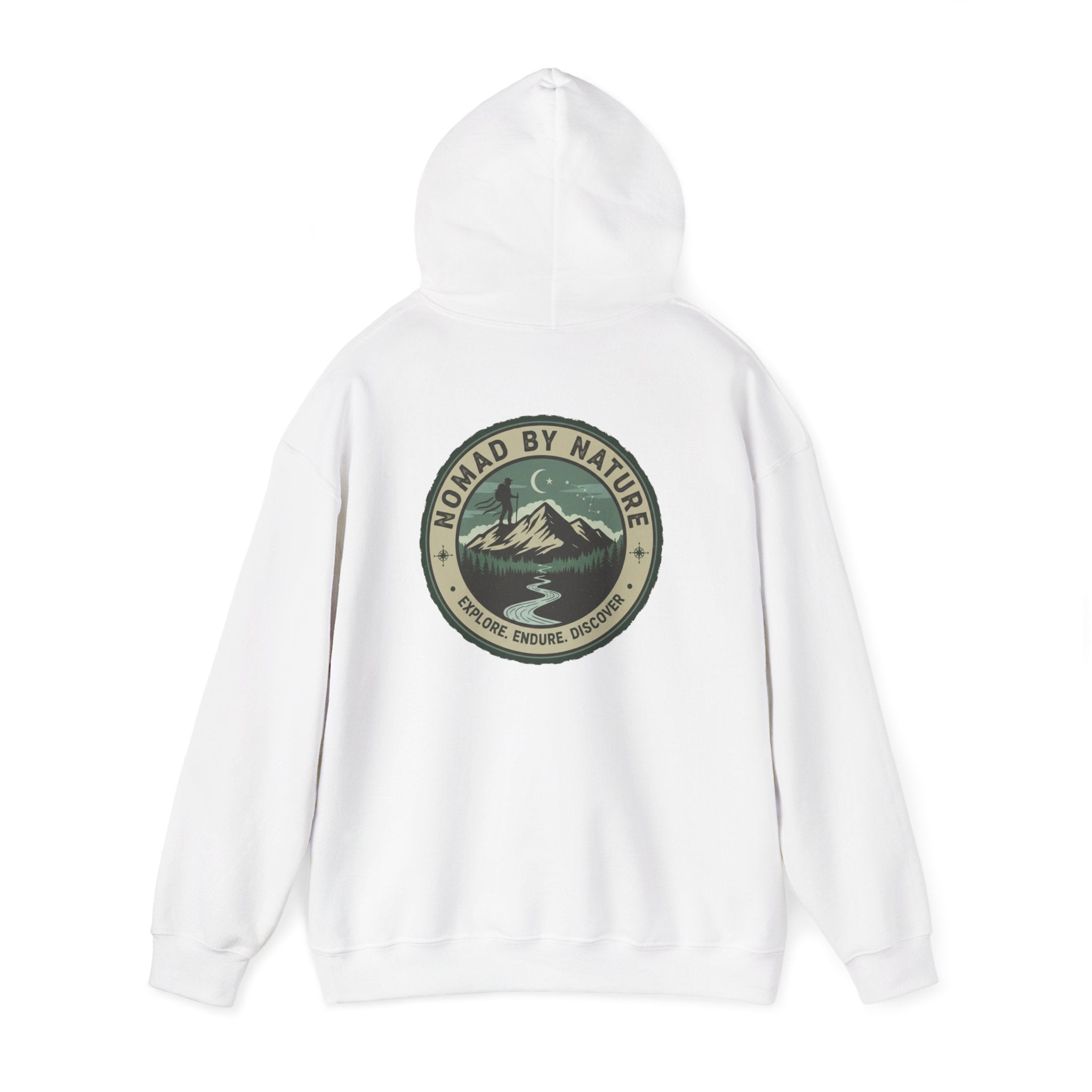 Nomad Nature Hoodie — Retro Mountain Adventure Patch Sweatshirt (NBN)
